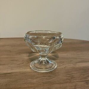 Vintage Federal Glass Sherbet Cups: Colonial Pressed Glass Dessert Set of 12